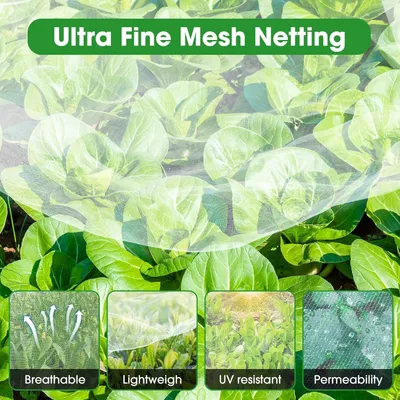 Imagen del producto de Malla anti-insectos de malla fina, 2,5 x 10 metros, red para jardín, ideal para proteger verduras y plantas
