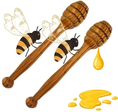 Handgefertigter Olivenholz Honiglöffel - 14 cm - 1 von 2 Stück