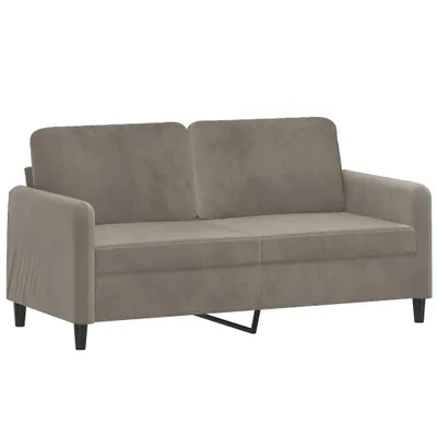 Produktbild von vidaXL 2-Sitzer-Sofa Hellgrau 140 cm Samt