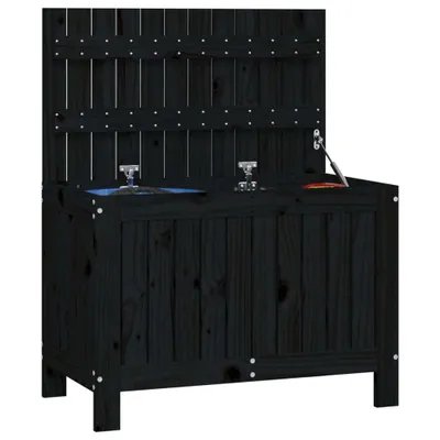 Obrázek produktu pro vidaXL Zahradní truhla černá 76x42,5x54 cm Borovicový masiv