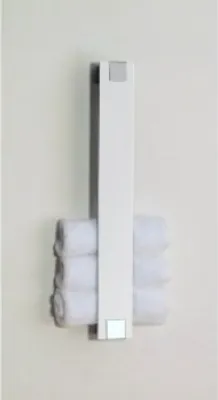 Produktbild von Handtuchhalter für Gästetücher, Wandhalter, weißes Glas + Chrom
