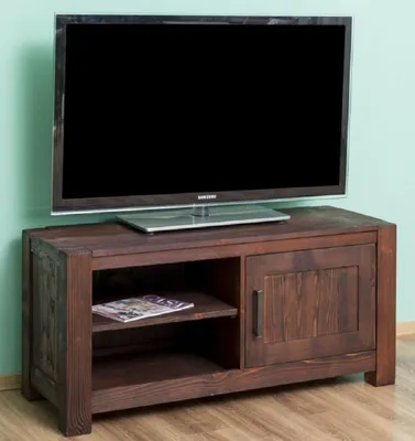 Produktbild von Casa Padrino Landhausstil TV Schrank Dunkelbraun 120 x 46 x H. 56 cm - Massivholz Sideboard - Landhausstil Wohnzimmer Möbel