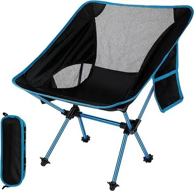 Produktbild von Famanu Campingstuhl ultraleicht, klappbar, tragbar, maximale Belastung 150 kg - ideal für Strand und Reisen