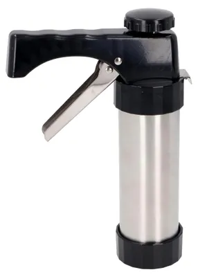 Produktbild von Kekspresse, Edelstahl, Manueller Kekshersteller, DIY-Kekspresspistolen-Set, Backdekorationszubehör für Kekse, Kuchen, Desserts, Spanische Churros