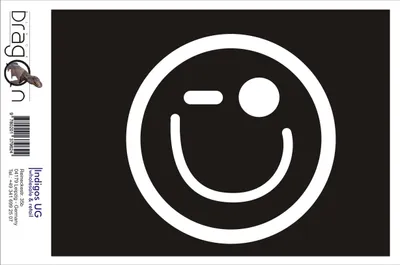 Produktbild von Aufkleber / Autoaufkleber - JDM / Die cut / Auto / OEM - Zwinker - Smiley - 120x120 mm schwarz - Heckscheibe / Heckscheibenaufkleber