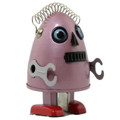 Produktbild von Roboter – Blechroboter – Roboter-Ei – rot – Burgunderrot – Blechspielzeug