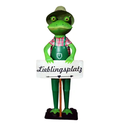 Produktbild von Gartenfigur Opa Frosch Lieblingsplatz