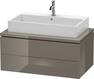 Produktbild von Konsolenunterschrank L-CUBE 400x920x547mm flannel grey hochglanz flannel grey hochglanz