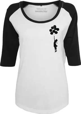 Produktbild von Merchcode Ladies Raglan Shirt - Banksy Balloons - S