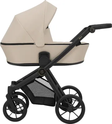 Produktbild von Kinderwagen Kunert Brav 2in1 - schwarzes Gestell - Farbe: Creme
