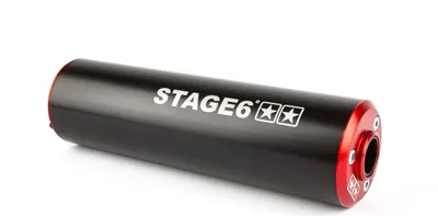 Produktbild von Stage6 50/80cc Schalldämpfer Rot Linke Halterung