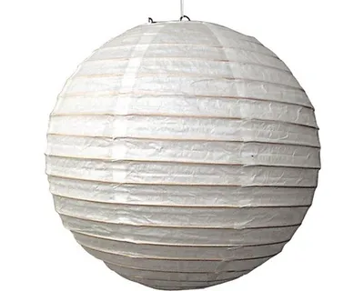 Produktbild von Reispapier Lampenschirm Ø 400 mm Japan Ballon weiß ohne Fassung + Aufhängung