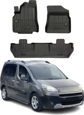 Image de 2008-2018 Peugeot Partner Tepee Tapis de sol TPE noir 3 pcs