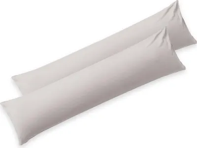 Image de Blumtal housse de coussin pour dormeur de côté 40 x 145 (set de 2 housses de coussin) - gris clair - housse de coussin avec fermeture éclair