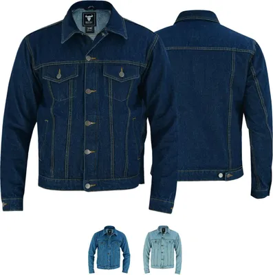 Produktbild von BULLDT Motorradjacke Jeansjacke Trucker Jacke, Größe:60/4XL, Farbe:Dunkelblau