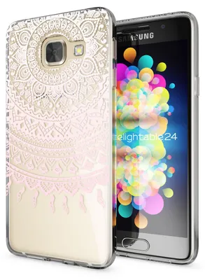 Produktbild von Samsung Galaxy A3 2017 Handy Hülle von NALIA, Motiv Case TPU Cover Schutz Bumper Mandala Pink