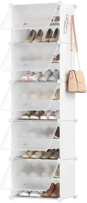 Produktbild von Azomor®️ Geräumiger und flexibler Schuhregal mit 10 Ebenen für Flur und Schlafzimmer