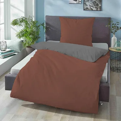 Produktbild von Biberna Renforce Wendebettwäsche 455775 135x200 cm + 80x80 cm kardinal