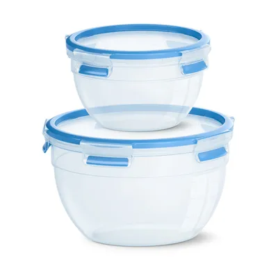 Zdjęcie produktu dla EMSA CLIP & CLOSE N10116, Pojemnik, Okrągły, 2,6 l, Niebieski, Przezroczysty, Polipropylen (PP), Termoplastyczny elastomer, Niemcy
