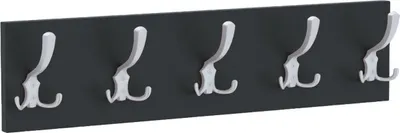 Obrázek produktu pro AKKE Anthrazit Garderobenleiste horizontální malé ALU háčky ŠxV: 60x15 cm