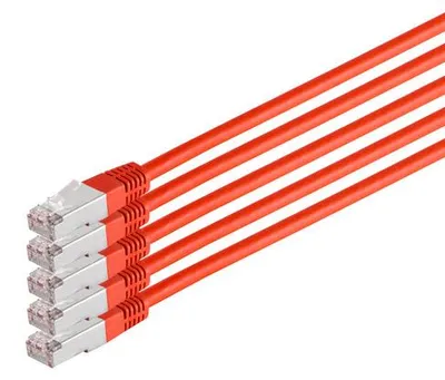 Image de Câble de raccordement cat 6 S/FTP PIMF HF VE5 rot 1,0m
