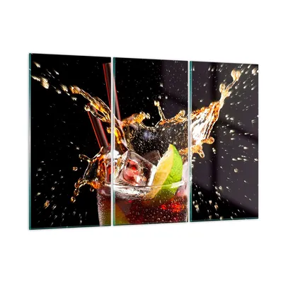 Produktbild von Bilder auf glas - Trinken saft cocktail nachtisch - 105x70cm - Glasbilder - Wandbilder - Kunstdruck - zum Aufhängen bereit - Wanddekoration aus Glas - Glas Bilder - Wandbild auf Glas - GCE105x70-2223