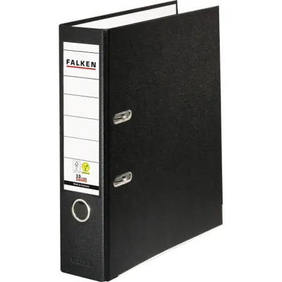 Image de Falken 20x Classeur à levier PP A4 dos de 80mm VEGAN noir Noir 09984089007F