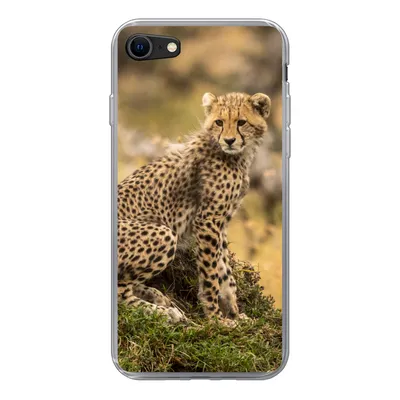 Produktbild von MuchoWow® Handyhülle Schutzhülle Hülle für iPhone SE 2022 Leopard - Wald - Tier Silikon Softcase Handy Hülle - Schutzhülle
