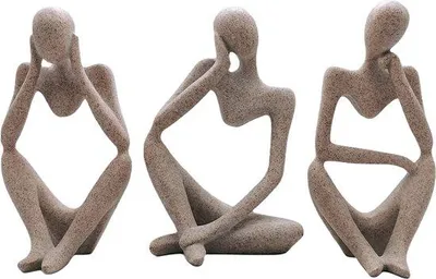 Obrázok produktu pre Moderná dekorácia v podobe sochy Hars, 24 cm, 3-dielna