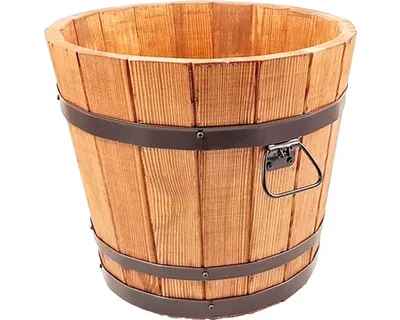 Obrázek produktu pro Květináč dřevěný vysoký VĚDRO s madly Ø 50 x 45 cm 60 l