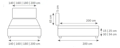 Produktbild von Schlafzimmerbett Bettgestell Hotel Chesterfield Luxus Boxspring Betten Bett Neu