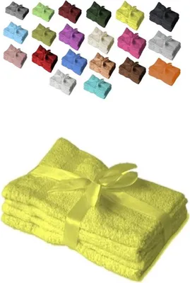 Produktbild von 12 x  Gästetuch 500 g/m²  30 x 50 cm Gelb