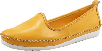 Produktbild von Andrea Conti Damen Ballerina Mokassin Slipper Leder klassisch Schlupf 0027449 , Größe:41 EU, Farbe:Gelb