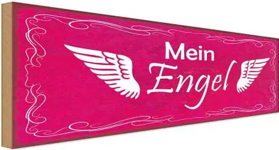 Produktbild von vianmo Holzschild 10x27 cm Mein Engel Flügel Dekoration