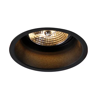 Zdjęcie produktu dla QAZQA – Nowoczesny, czarny reflektor do zabudowy GU10 70 mm – Dept I Salon I Sypialnia – Okrągły, aluminiowy – Przystosowany do żarówek LED GU10