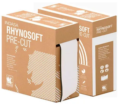 Obrázok produktu pre Brúsny papier na penovej rolke INDASA Rhynosoft PRE CUT 115 mm x 25 m P240