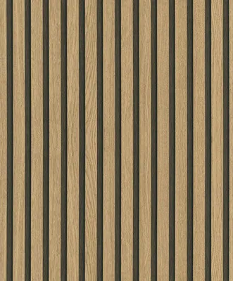 Produktbild von Noordwand Tapete Botanica Wooden Slats Braun und Eichen-Optik