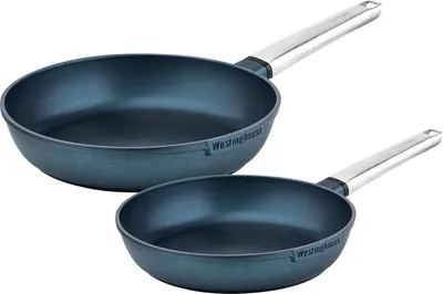 Produktbild von Westinghouse Bratpfannenset Performance ø 24 und 28 cm - Blau - Induktion und alle anderen Wärmequellen