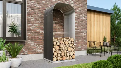 Produktbild von Vitavia Kaminholzregal "Lignum 858" granit 86 x 99 x 223 cm (hoch)