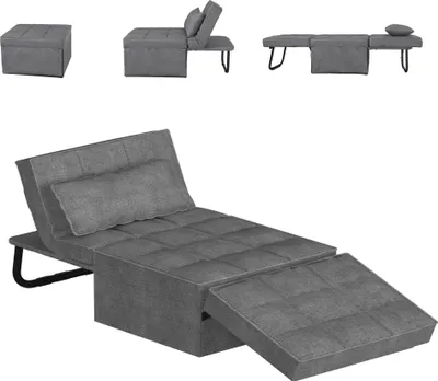 Produktbild von FLEXISPOT Sofa rozkładana Sofa rozkładana 4 w 1 Sofa pojedyncza Fotel Sofa rozkładana Taboret rozkładany z 6-pozycyjną regulacją oparcia i poduszką