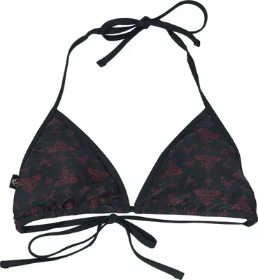 Produktbild von Black Premium by EMP Damen schwarzer Triangel-Bikini Mix and Match Oberteil mit herausnehmbaren Pads XXL