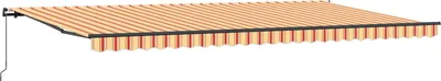 Obrázek produktu pro vidaXL Výsuvná markýza, žlutá a oranžová, 600 x 350 cm