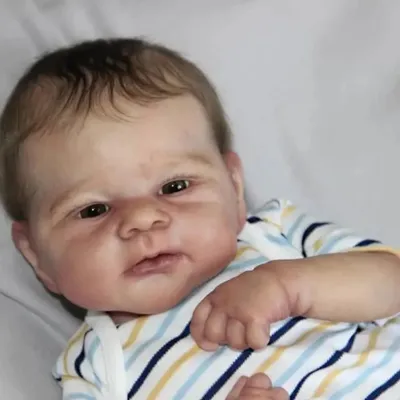Zdjęcie produktu dla 46cm Reborn Dolls Elijah Już pomalowany Noworodek Chłopiec Malowanie 3D Skóra z widocznymi żyłami Bebe Reborn Ręcznie robione lalki artystyczne