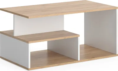 Image de Table basse Vicco Hasso Chêne doré/blanc 90x49.4cm, Model 55600