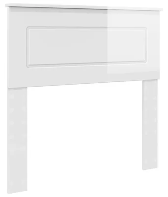 Image de Tête de lit vidaXL Bois blanc brillant