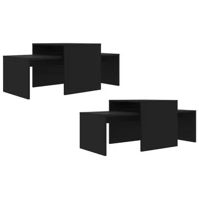 Produktbild von vidaXL Couchtisch-Set Schwarz 100x48x40 cm Holzwerkstoff -  Couchtische