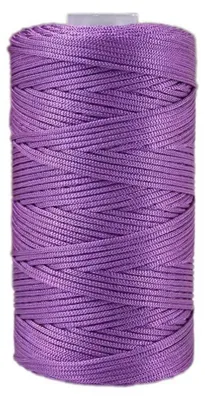 Image de Fil à crocheter, fibre de lin et soie, couleur violet clair, 100g