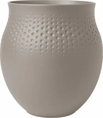 Produktbild von Villeroy & Boch Manufacture Collier taupe Vase Perle groß 16,5x16,5x17,5cm