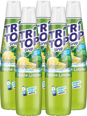 Produktbild von Tri Top Getränke-Sirup Zitrone-Limette 600ml - kalorienarm (5er Pack)