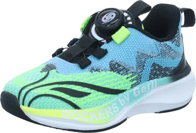 Produktbild von Dockers Kinder-Jungen-Sneaker Schwarz-Blau-Grün-Gelb-Mehrfarbig, Farbe:blau, EU Größe:33